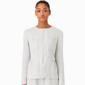 Emporio Armani Light Grey Double Breasted Blazer